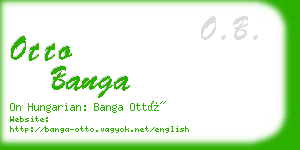 otto banga business card